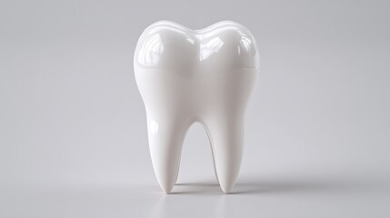 Realistic 3d render of a healthy human molar tooth