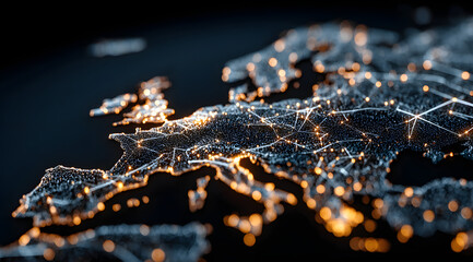 European Union digital network and cybersecurity conept