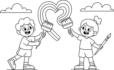 Simple Line Art Illustration of a Person Walking or Running