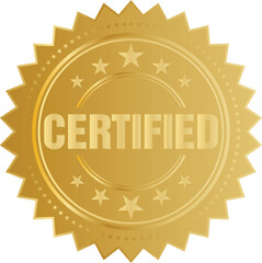 Certified star icon vector template