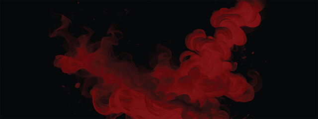 Dark ominous atmosphere with thick red smoke texture background