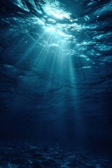 Sunlight beams through deep ocean water (16)