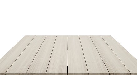Connectivity lightcolored wooden tabletop surface with visible plank lines isolated on white background