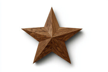 Obraz premium beautifully crafted wooden christmas star prominently displayed against clean white background