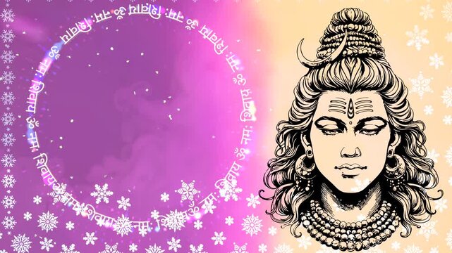 Shiv Ji Luxury Spiritual Background with Om Namah Shivaye Animation