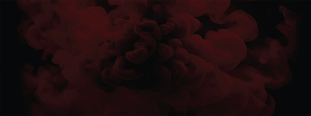 Thick red smoke cloud in ominous cinematic gothic style backdrop