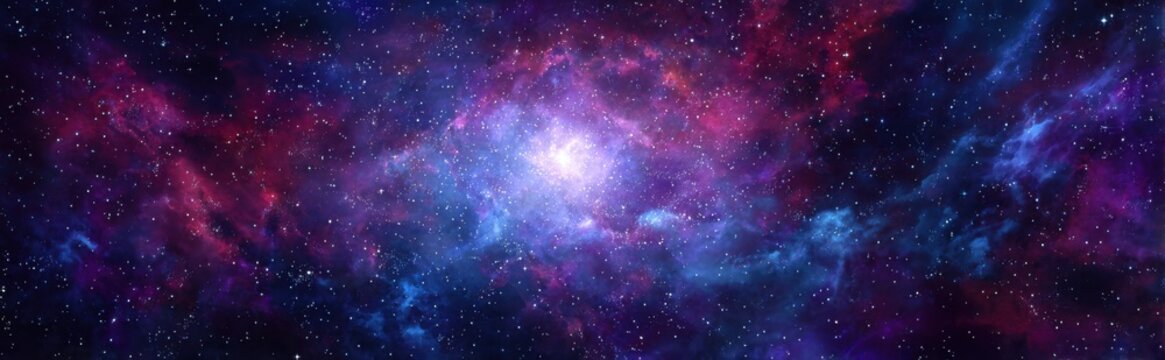 Colorful space nebula with stars