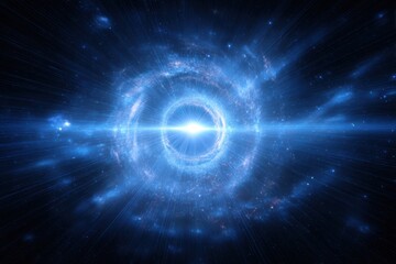 Obraz premium Cosmic vortex of blue light