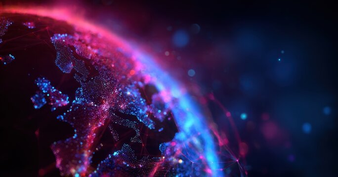 Abstract digital representation of Europe