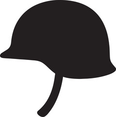 Helmet army silhouette vector design for military, protection, soldier, security, war, and battle art.