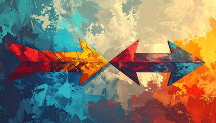 Fototapeta premium Colorful abstract arrows