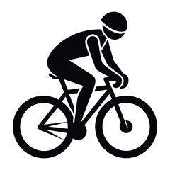 Obraz premium Cyclist Vector Icon Isolated on White Background