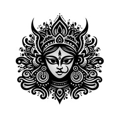 durga face icon vector