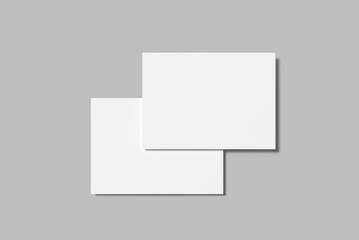 a4 flyer landscape blank mockup