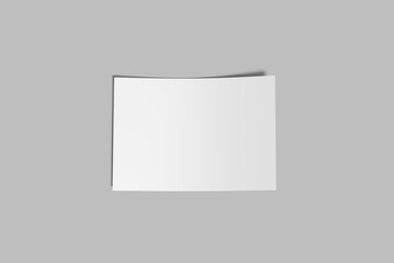 a4 flyer landscape blank mockup