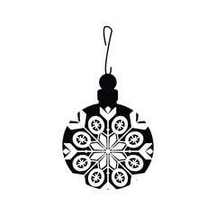 Elegant Black Ornament with Floral Pattern Vector