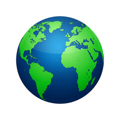 Realistic earth globe