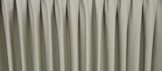 Obraz premium Elegant Grey Curtain with Soft Vertical Drapes