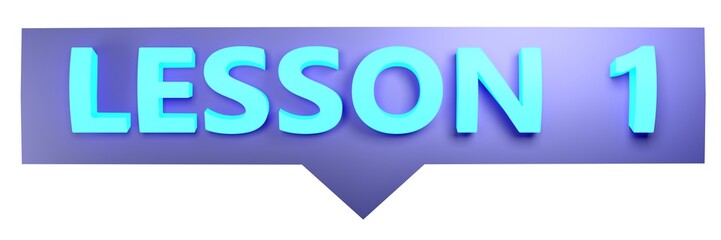 LESSON 1 Menu item blue