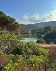 scenic summer panorama of the splendid Sardinian coast