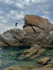 scenic summer panorama of the splendid Sardinian coast