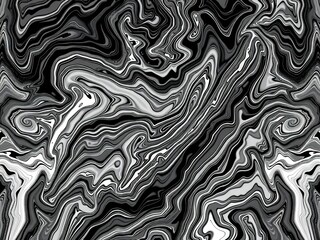 Swirling Abstract Marble Texture with Elegant Black and White Tones