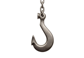 Strong hook and durable chain designed for lifting, securing, and support