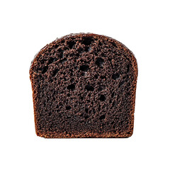 Slice of Dark Rye Bread with Visible Texture and Crumb Structure