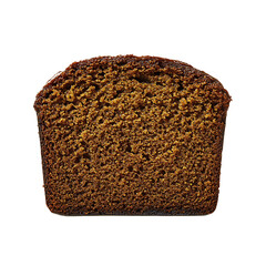 Slice of Dark, Moist Bread with Visible Texture