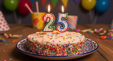 25th Birthday Cake Celebration.