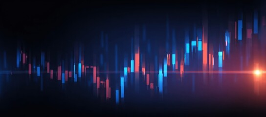 Abstract financial data visualization