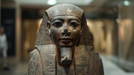 A detailed view of a humanoid sculpture, suitable for use in art, design or illustration - Powered by Adobe