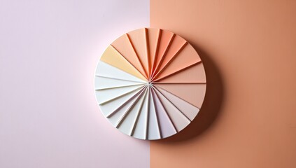 A circular chart of various pastel shades