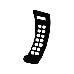 Silhouette of a black Point of Sale terminal with a curved body