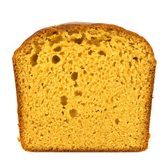 Slice of Moist Pumpkin Bread with Visible Texture
