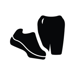 Athletic shoe and pants silhouette, suggesting fitness and a healthy lifestyle choice