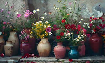 Fototapeta premium flowers in the garden HD New Image