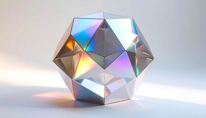 Geometric, iridescent sphere