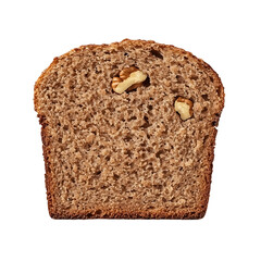 Slice of Nut-Embedded Whole Grain Bread