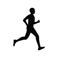 Silhouette of a Person Running, Demonstrating Fitness and Healthy Lifestyle Practices