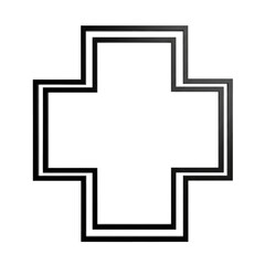 Obraz premium Elegant Cross Symbol Design Modern Religious Iconography with Dark Aesthetic Style for on transparent background