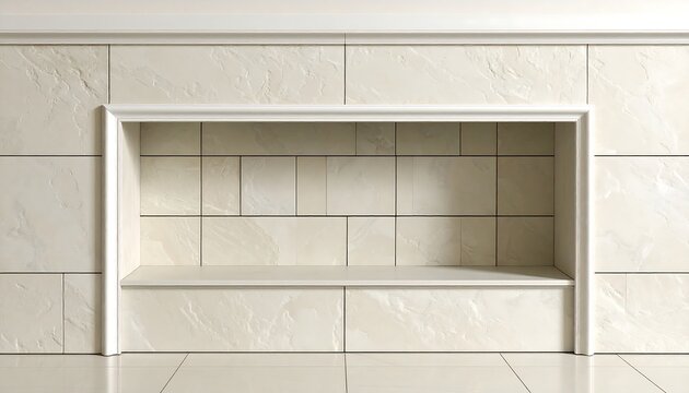 Empty alcove fireplace