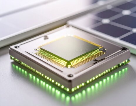 Advanced Microchip Technology on Solar Panel.