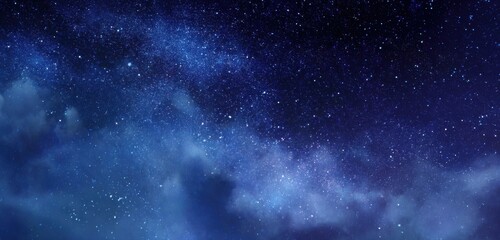 Night sky filled with stars and nebulae