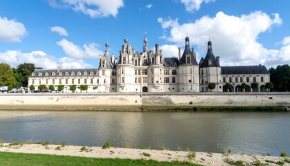 Obraz premium French Chateau by River