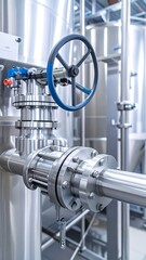 Industrial stainless steel pipes and valves