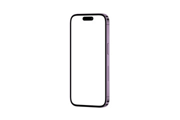 Realistic smartphone mockup on clean background &ndash; isolated modern mobile phone template for app, UI design, and website presentation