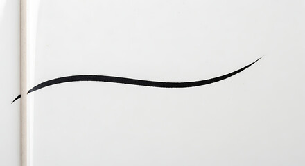 Abstract black line on white background dynamic curve elegant minimalist design element