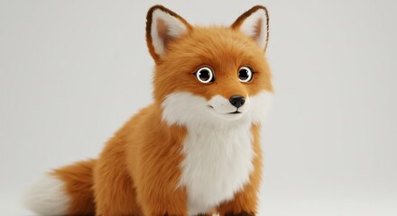 Obraz premium ふわふわ赤狐 優しい光浴びて微笑む