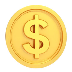 Golden US Dollar Coin: Wealth, Finance, Currency Symbol